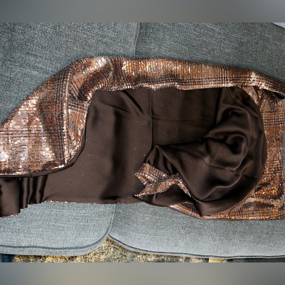 Ralph Lauren Brown and Gold Sequin Wrap